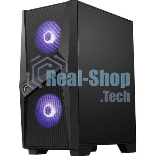Компьютерный корпус MSI MAG FORGE 100M/mid-tower, ATX, tempered glass side panel/2x RGb 120мм & 1x 120мм fans inc./MAG FORGE 100M