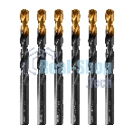 Сверло по металлу Denzel 11 мм, HSS-Tin, Golden Tip, 6 шт.