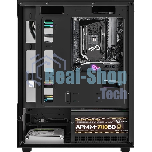 Компьютерный корпус MiniTower AeroCool/Formula Crystal Z1CM PLUS AR black (mATX, без БП, USB Type-A+USB Type-C) (Crystal Z1CM Plus Black AR)