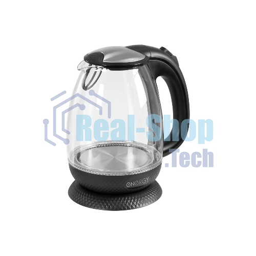 Чайник Energy E-250 (1.7 л) стекло/пластик черный