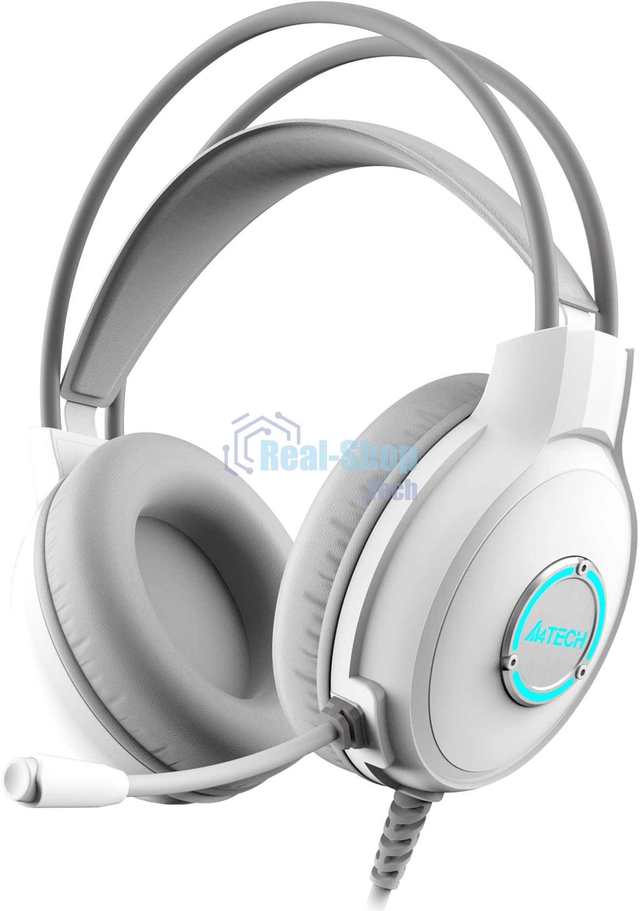Гарнитура A4Tech Fstyler FH300U белый, проводная, подсветка