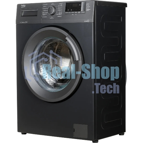Стиральная машина Beko WSRE6512ZAA черный, загрузка фронтальная 6 кг, 1000 об/мин., класс: А