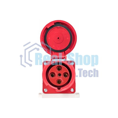Розетка стационарная наружная EKF 134 ps-134-63-380 63А 380 В 3P+РЕ IP67