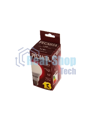Лампа светодиодная Ресанта LL-R-A60-13W-230-3K-E27 груша, 13 Вт, тепл., Е27