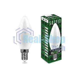 Лампа светодиодная SAFFIT SBC3709 (55078) 9Вт Е14 теплый матовая свеча