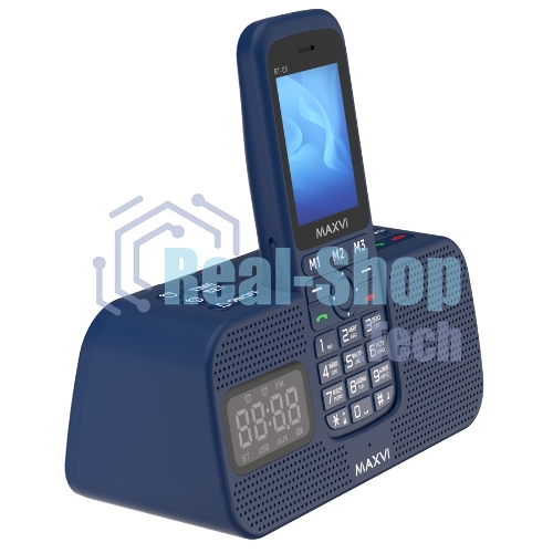 Мобильный телефон Maxvi RT-03 + док-станция, синий