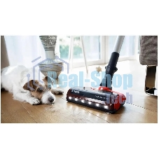 Пылесос вертикальный Bosch BCS711PET черный/красный, питание от аккумулятора, 18 Вт, уборка сухая, пылесборник контейнер 0.3 л