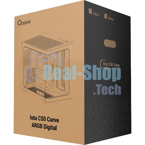 Компьютерный корпус Ocypus Iota C50 WH Curve ARGB Digital (Iota-C50-WHD300CD-GL)