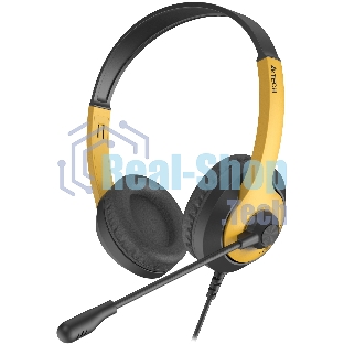 Гарнитура A4Tech Fstyler FH100U желтый/черный, проводная