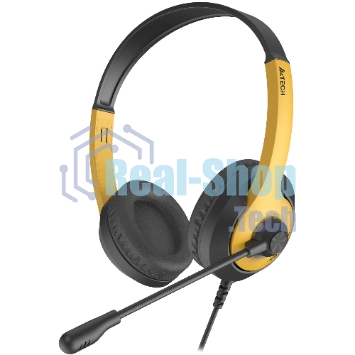Гарнитура A4Tech Fstyler FH100U желтый/черный, проводная