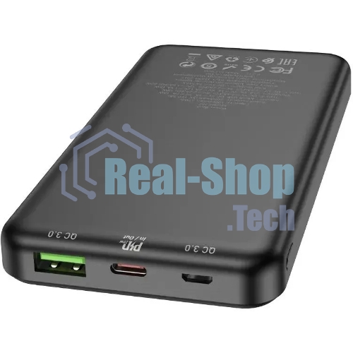 Портативный аккумулятор Hoco J87 Tacker 10000mAh QC3.0/PD3.0 20W 3A USB-A/USB-C черный