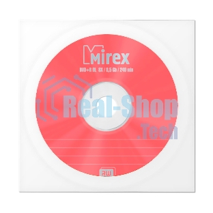 Диск DVD+R Mirex 8.5 Gb, 8x, Бум. конверт (1), Dual Layer (1/150)