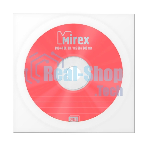 Диск DVD+R Mirex 8.5 Gb, 8x, Бум. конверт (1), Dual Layer (1/150)