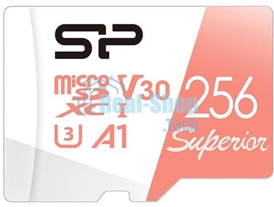 Флеш карта microSD 256Gb Silicon Power Superior A1 microSDXC Class 10 UHS-I U3 100/80 Mb/s (SD адаптер)