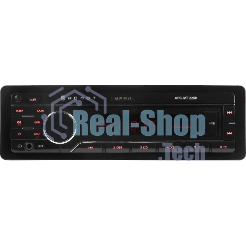 Автомагнитола URAL МОЛОТ АРС-МТ 225К, 1 DIN, Bluetooth, USB Type-A, AUX, съёмная панель