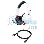 Гарнитура HyperX Cloud Mini белый, беспроводная + проводная, Bluetooth, до 25 ч, совместимость с PS5, Xbox