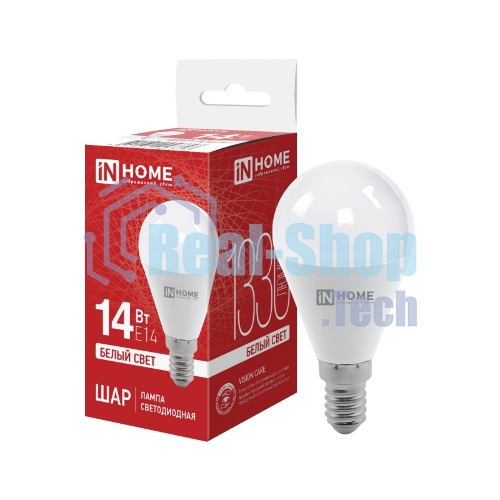 Лампа светодиодная LED-ШАР-VC 14Вт 230В E14 4000К 1330лм IN HOME 4690612047843