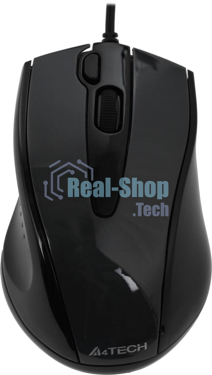 Мышь проводная A4Tech N-500FS черный, 1200 dpi, USB, кнопки - 4