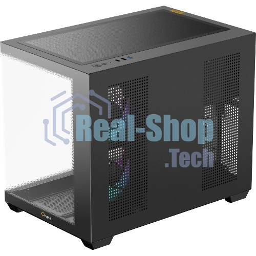 Корпус Ocypus Gamma C54 BK ARGB, Mini-Tower, чёрный, 3 x 120 мм
