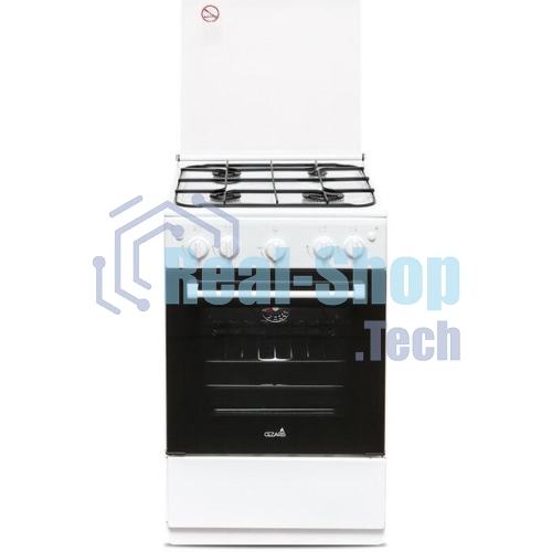 Плита газовая Cezaris ПГ 2150-08 белый, конфорок 4 шт, духовка 43 л, 51 см x 85 см x 55 см