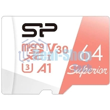 Флеш карта microSD 64Gb Silicon Power Superior A1 microSDXC Class 10 UHS-I U3 100/80 Mb/s