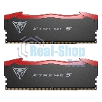 Оперативная память Patriot Viper Xtreme 5, DDR5, 32GB (2x16GB), 7600MHz, CL36, DIMM, с радиаторами, черный