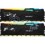 Оперативная память Kingston Fury Beast, DDR5, 16Gb (2x8GB), 5600MHz, CL40, DIMM, с радиаторами, RGB, черный