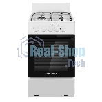 Плита газовая Maunfeld MGC50GEW08 белый, конфорок 4 шт, духовка 59 л, 50 см x 88 см x 65 см