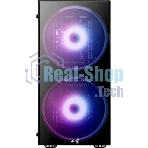 Компьютерный корпус Aerocool/Formula Python (3xUSB, 2xAudio, 0.5 мм,2x200 мм FAN, прозрачная стенка-закаленное стекло, ATX, без БП)