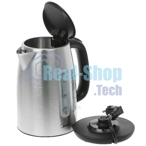 Чайник электрический Midea MK-8028 1.7 л, 2200 Вт, серебристый (корпус: нержавеющая сталь)