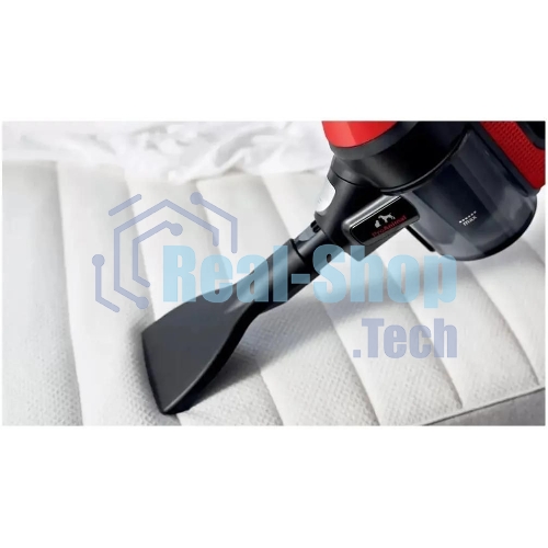 Пылесос вертикальный Bosch BCS711PET черный/красный, питание от аккумулятора, 18 Вт, уборка сухая, пылесборник контейнер 0.3 л