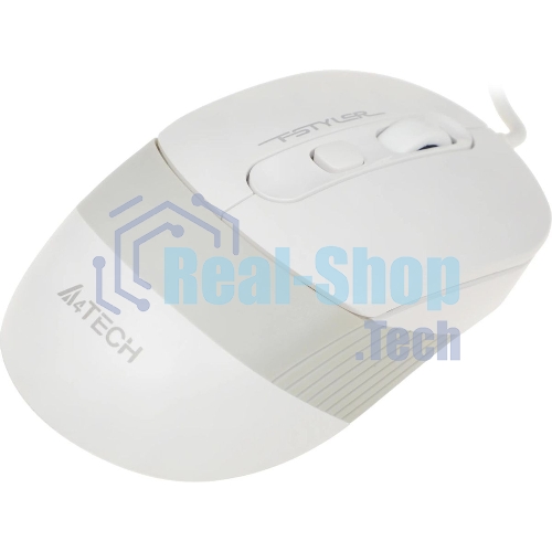 Мышь проводная A4Tech Fstyler FM10 белый/серый, 1600 dpi, USB, кнопки - 4
