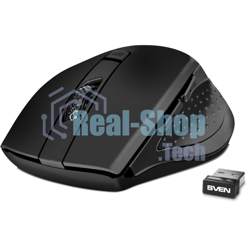 Мышь беспроводная SVEN RX-425W черный, 1600 dpi, радиоканал, USB, кнопки - 6