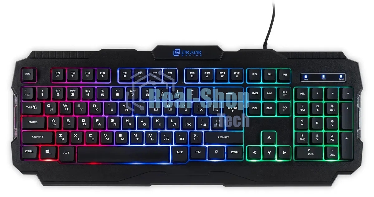 Клавиатура Oklick 757G HW2 проводная, USB Type-A, чёрный