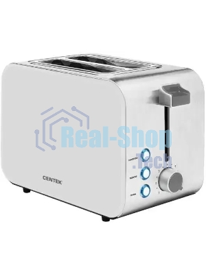 Тостер Centek CT-1422 белый, 850 Вт, 2 слота