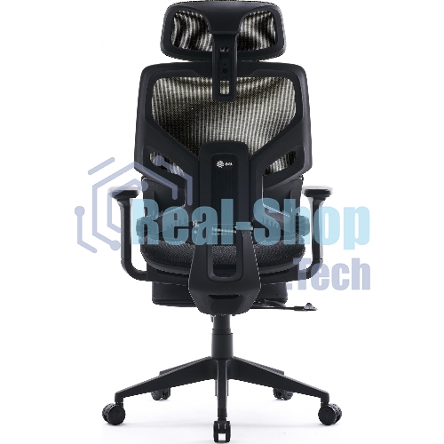 Кресло Cactus CS-CHR-MC01-LGNBK салатовый, сетка, подголовник, подставка для ног