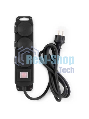 Сетевой фильтр Buro 300MDP-3-B 3 м, 3 розетки, черный, коробка
