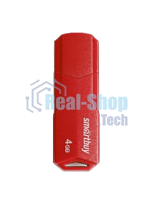 Флешка USB Smartbuy CLUE Red (SB4 GbCLU-R), 4Gb, USB 2.0, R/W 15/5, красный