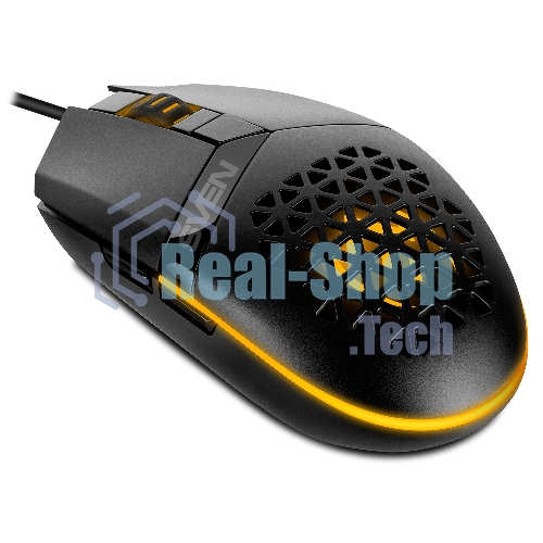 Мышь проводная SVEN RX-G735 черный, 4000 dpi, USB, кнопки - 6