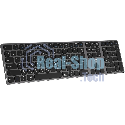 Клавиатура Oklick K867W беспроводная, Bluetooth, радиоканал, серый