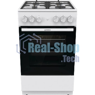 Плита газовая Gorenje GG5A11WF белый, конфорок 4 газовых, духовка 70 л, 50 см x 85 см x 59.4 см