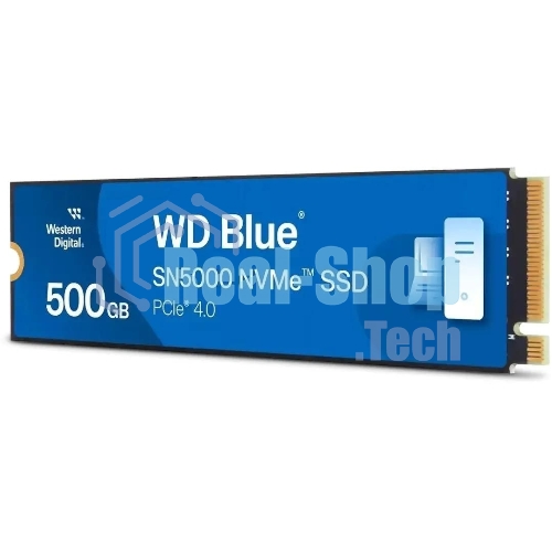 Накопитель SSD WD Blue SN5000, 500Gb, PCIe 4.0 x4, M.2 2280, NVMe, R/W 5000/4000