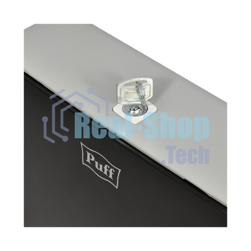 Диспенсер бумажных полотенец Puff-5145Bl черный, с замком, ABS-пластик