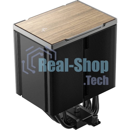 Кулер для процессора DEEPCOOL AK500 G2 LGA1851/1700/1200/115X/AM5/AM4 (9шт/кор, TDP 240W, PWM, Fan 120мм, 5 тепл. трубок, Copper Base, Wood-grain top cover, черный) RET (R-AK500G2-BKNNMN-GJD)