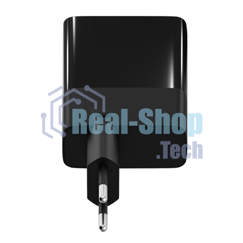 Сетевое зарядное устройство Maxvi A583GN Type-C 65W + Type-C 40W + USB 22W, GAN, PD, QC, LED дисплей, черный