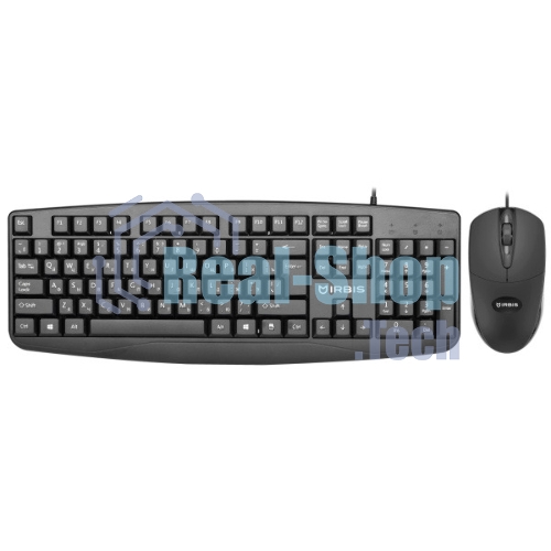Комплект клавиатура+мышь Irbis LD802 проводной, USB, 1600 DPI, чёрный