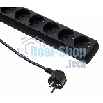 Сетевой фильтр Buro 600SH-16-5-B 5 м, 6 розеток, черный, коробка