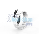 Кабель Smartbuy (iK-12-S21bw) S21 MicroUSB белый, 2.4 А, сил., 1 м