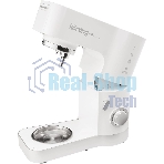 Кухонная машина Korting KKM 0105 Polar мощность 1200 Вт, 7 насадок (планетарный миксер с 3-мя насадками, мясорубка, насадка для колбас, насадка для кеббе, насадка-блендер), объем чаши 5.5 л, 8 скоростей, импульсный режим, механическое управление, белый