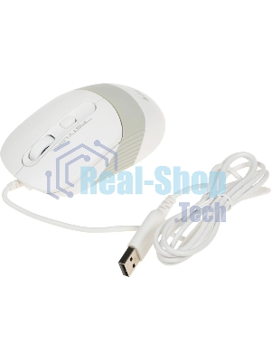 Мышь проводная A4Tech Fstyler FM10 белый/серый, 1600 dpi, USB, кнопки - 4